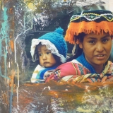 Mutter und Kind in Peru, 60x80cm